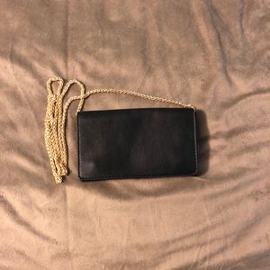Black pleather purse